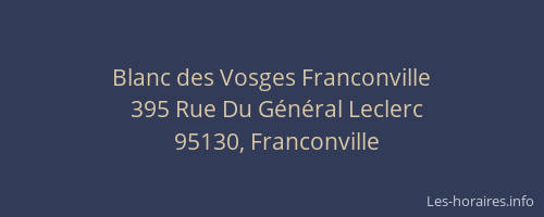 Blanc des Vosges Franconville