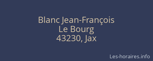 Blanc Jean-François