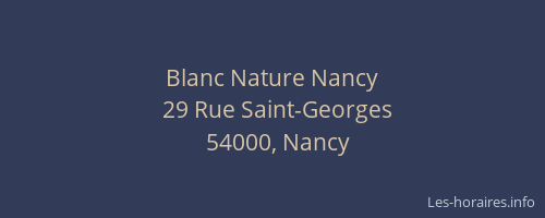 Blanc Nature Nancy