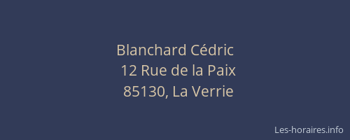Blanchard Cédric