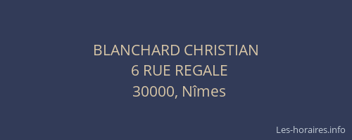 BLANCHARD CHRISTIAN