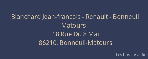 Blanchard Jean-francois - Renault - Bonneuil Matours