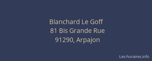 Blanchard Le Goff