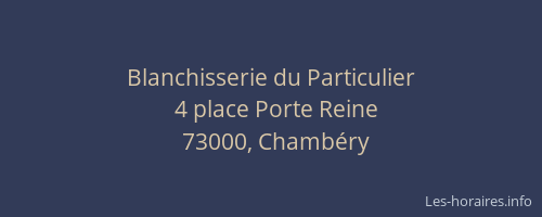 Blanchisserie du Particulier