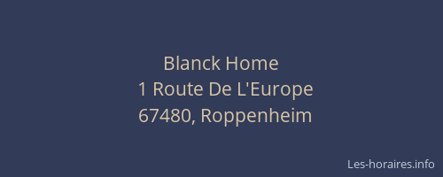 Blanck Home