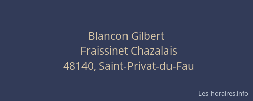 Blancon Gilbert