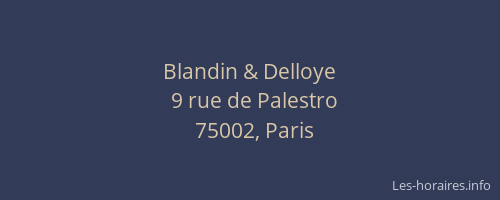 Blandin & Delloye