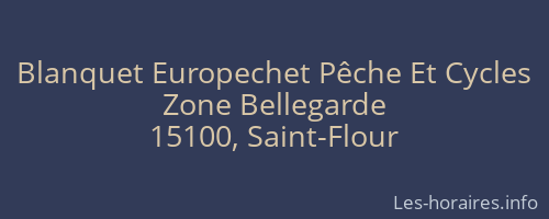 Blanquet Europechet Pêche Et Cycles