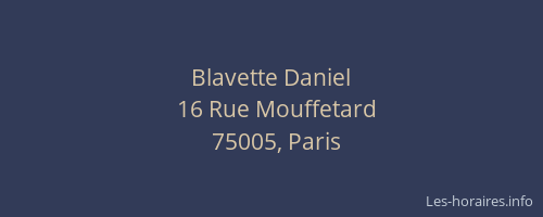 Blavette Daniel