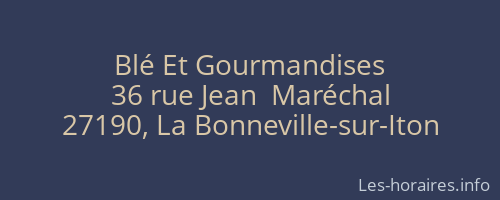 Blé Et Gourmandises