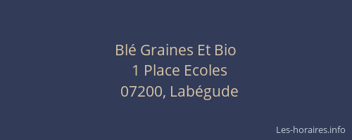 Blé Graines Et Bio