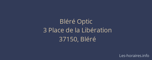 Bléré Optic