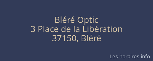 Bléré Optic