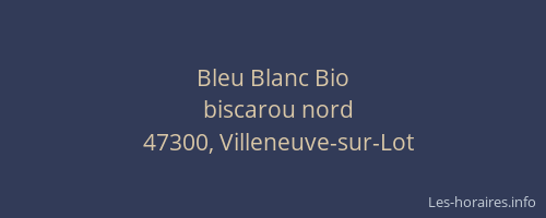 Bleu Blanc Bio
