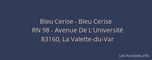 Bleu Cerise - Bleu Cerise