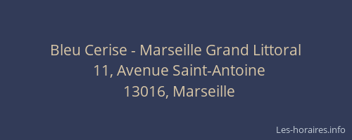 Bleu Cerise - Marseille Grand Littoral