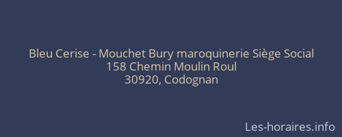 Bleu Cerise - Mouchet Bury maroquinerie Siège Social
