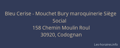 Bleu Cerise - Mouchet Bury maroquinerie Si&egrave;ge Social