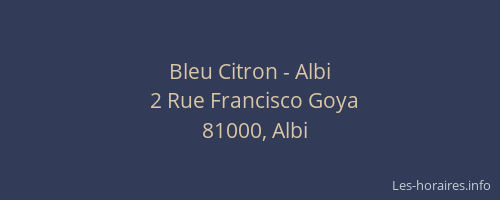 Bleu Citron - Albi