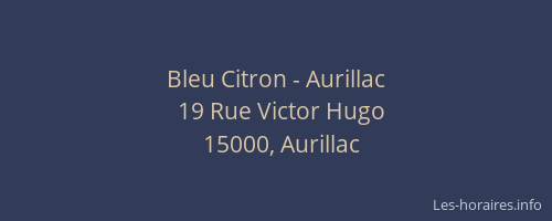 Bleu Citron - Aurillac
