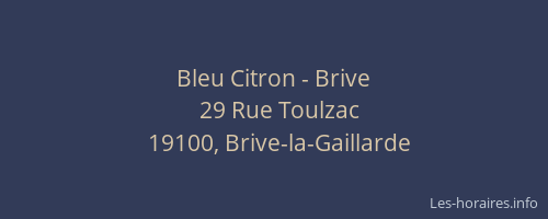 Bleu Citron - Brive