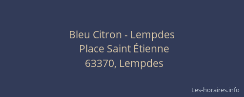 Bleu Citron - Lempdes