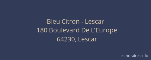 Bleu Citron - Lescar
