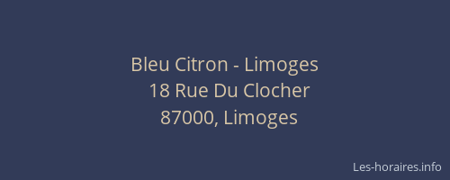 Bleu Citron - Limoges