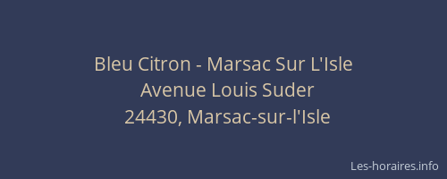 Bleu Citron - Marsac Sur L'Isle