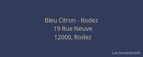 Bleu Citron - Rodez