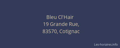 Bleu Cl'Hair