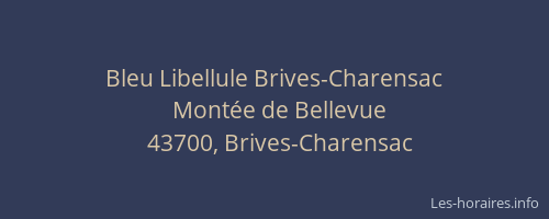 Bleu Libellule Brives-Charensac