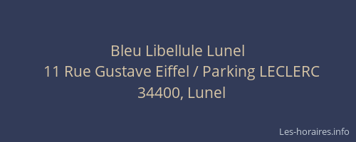 Bleu Libellule Lunel