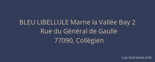 BLEU LIBELLULE Marne la Vallée Bay 2