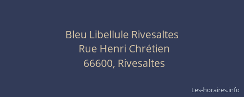 Bleu Libellule Rivesaltes