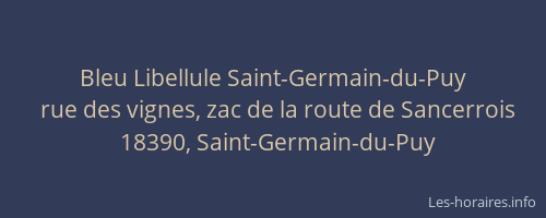 Bleu Libellule Saint-Germain-du-Puy