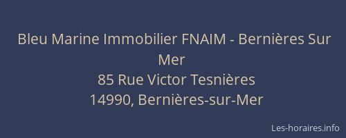 Bleu Marine Immobilier FNAIM - Bernières Sur Mer