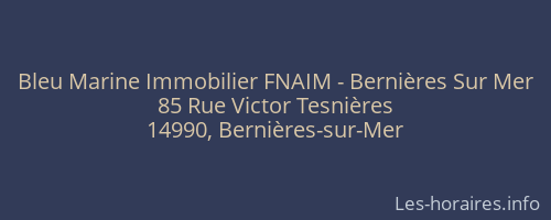 Bleu Marine Immobilier FNAIM - Bernières Sur Mer