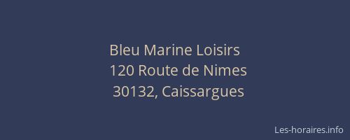 Bleu Marine Loisirs