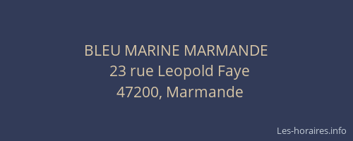 BLEU MARINE MARMANDE
