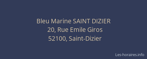 Bleu Marine SAINT DIZIER
