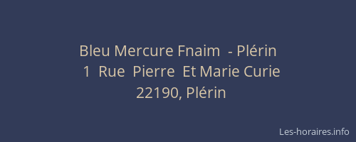 Bleu Mercure Fnaim  - Pl&eacute;rin