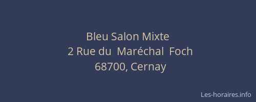 Bleu Salon Mixte