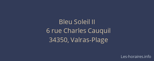 Bleu Soleil II