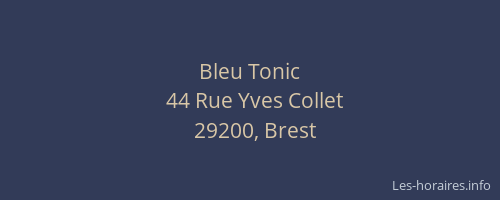 Bleu Tonic