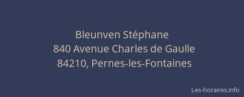 Bleunven St&eacute;phane