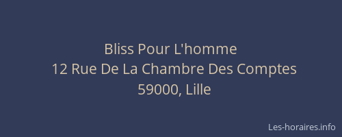 Bliss Pour L'homme