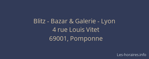 Blitz - Bazar & Galerie - Lyon