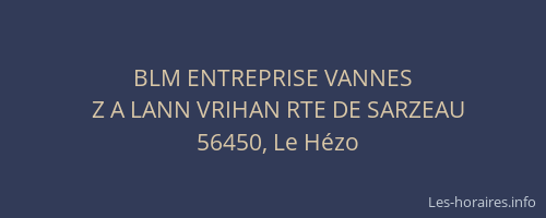 BLM ENTREPRISE VANNES
