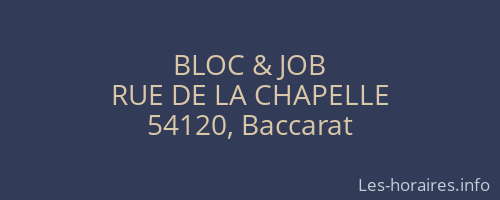 BLOC & JOB